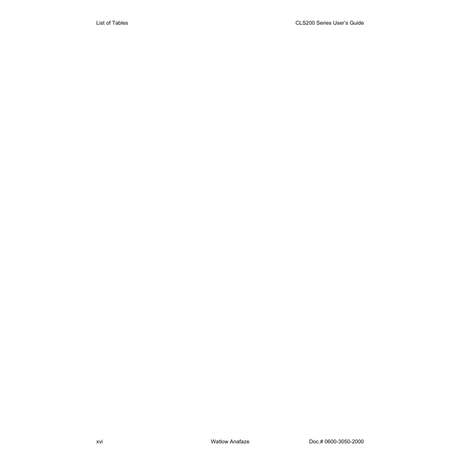 Watlow CLS200 User Manual | Page 16 / 251