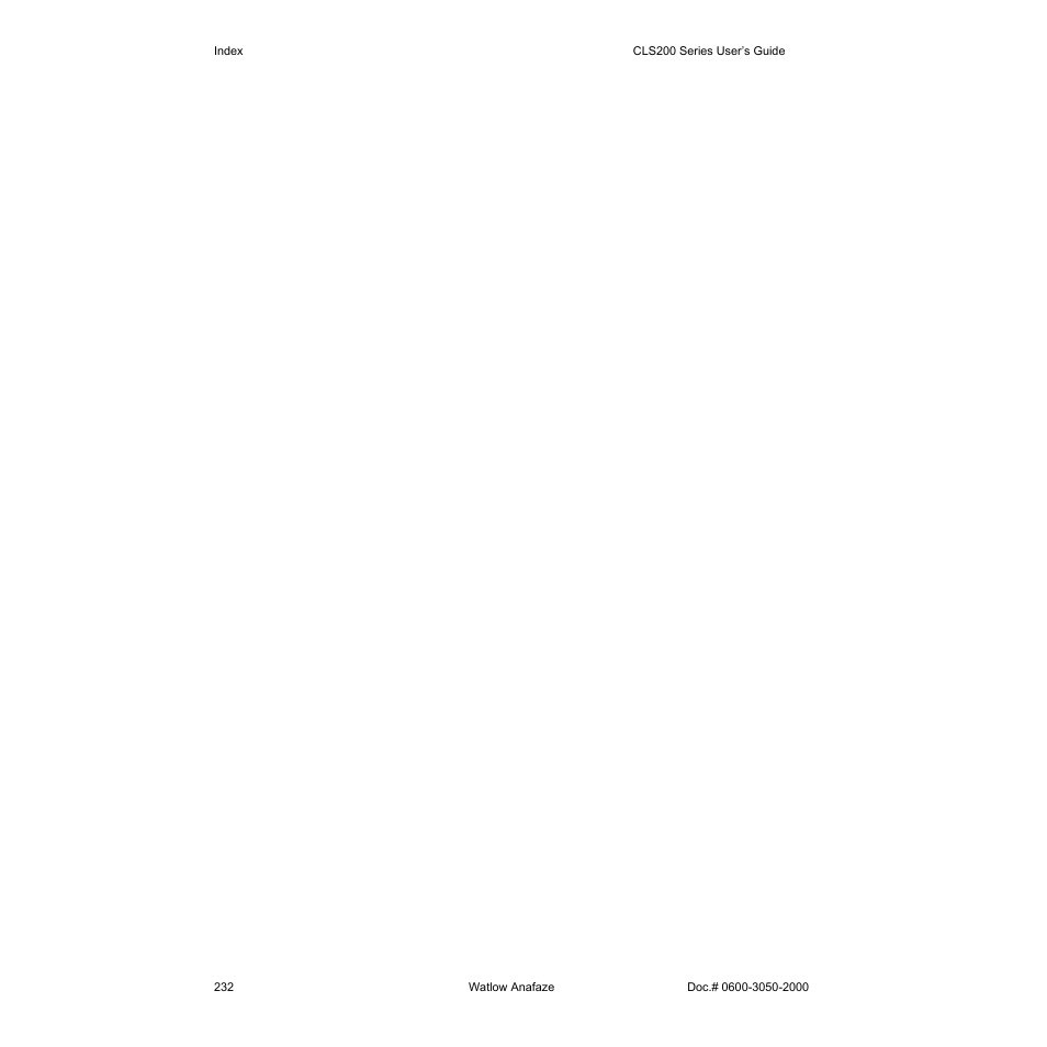 Watlow CLS200 User Manual | Page 248 / 251