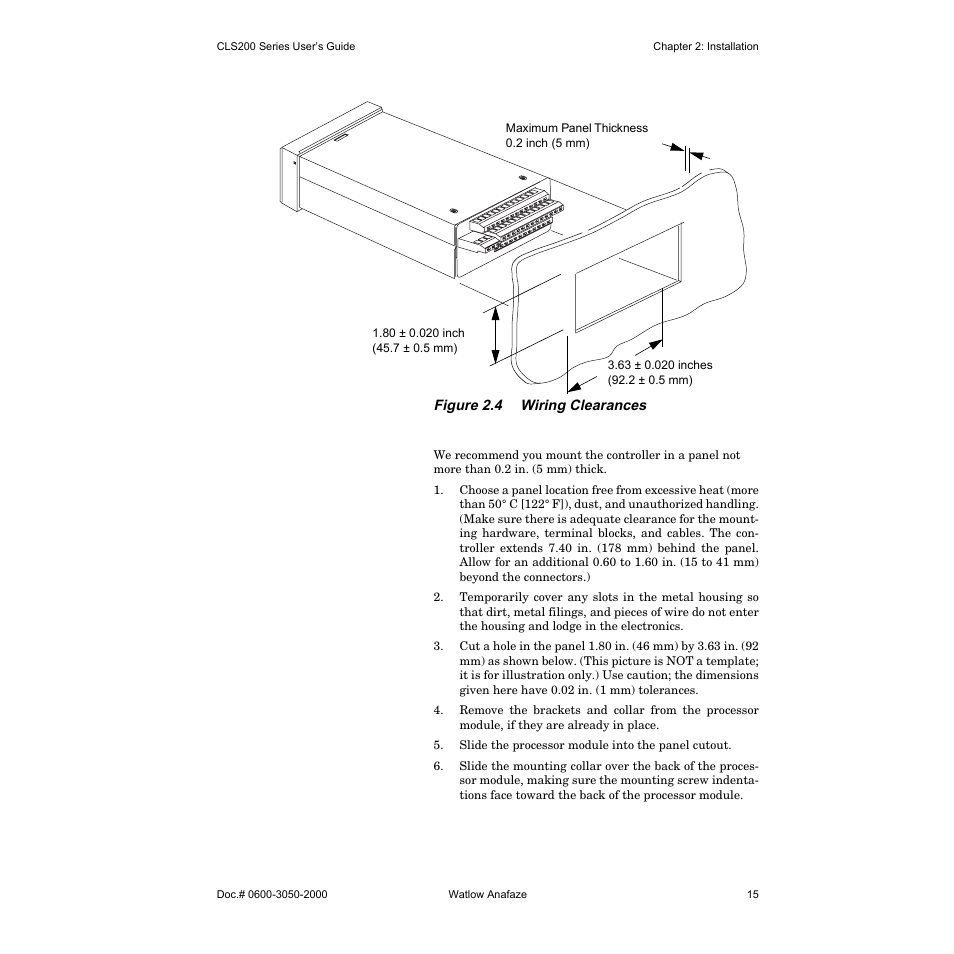 Watlow CLS200 User Manual | Page 31 / 251