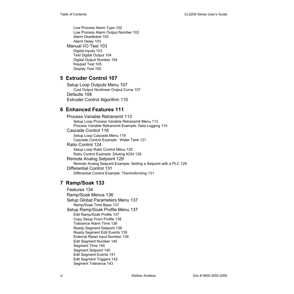 Watlow CLS200 User Manual | Page 6 / 251