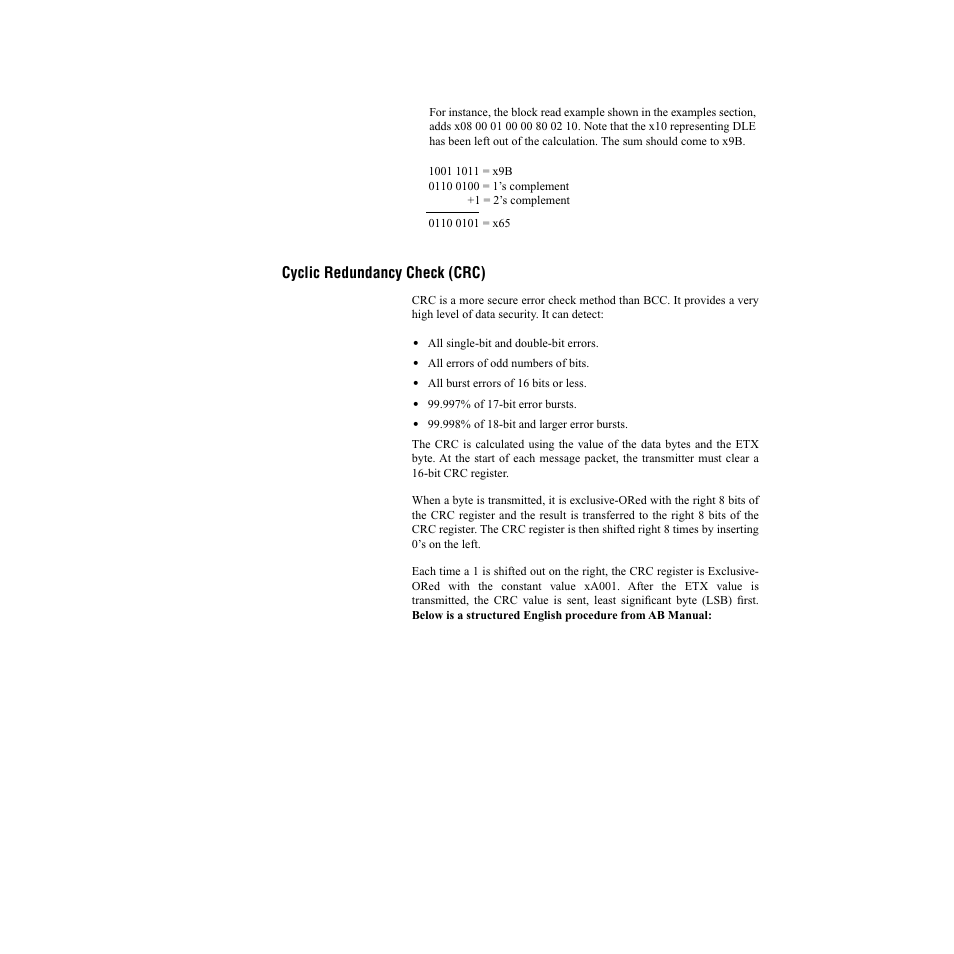 Cyclic redundancy check (crc) | Watlow CLS200, MLS300 and CAS200 User Manual | Page 15 / 92