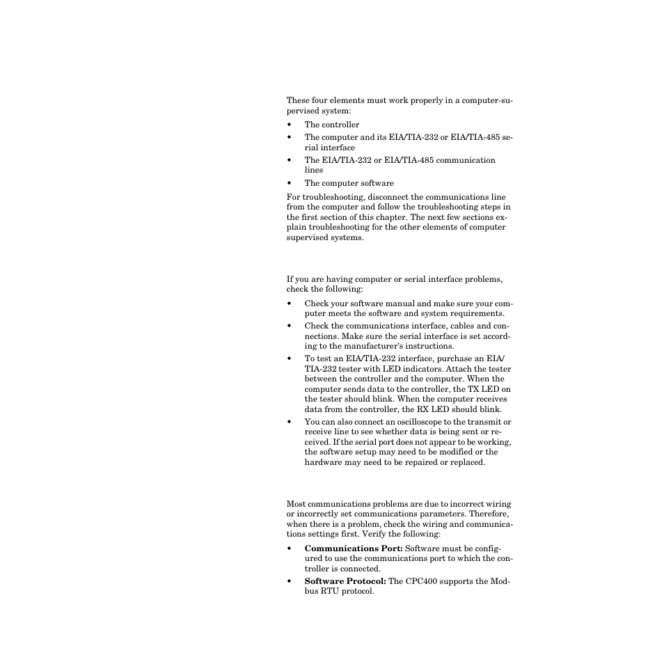 Computer problems, Communications | Watlow CPC400 User Manual | Page 166 / 230