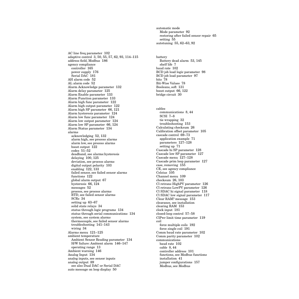 Index, Index 201 | Watlow CPC400 User Manual | Page 215 / 230