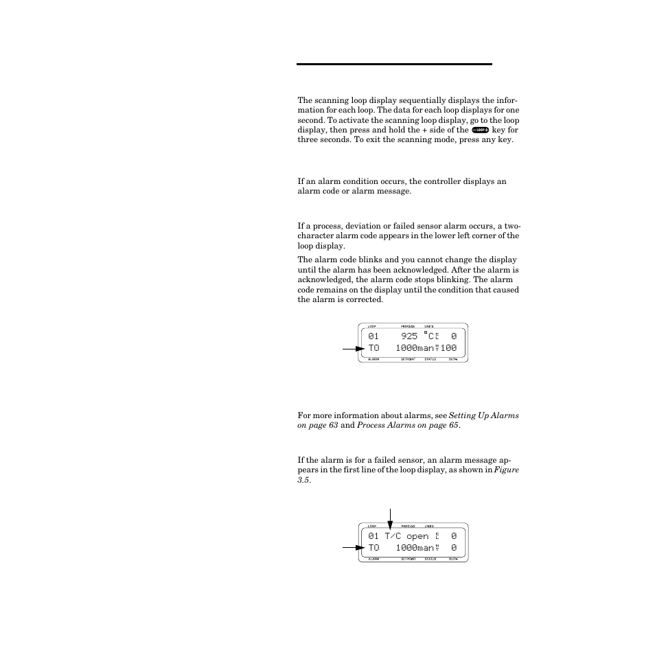 Alarm displays | Watlow CPC400 User Manual | Page 65 / 230