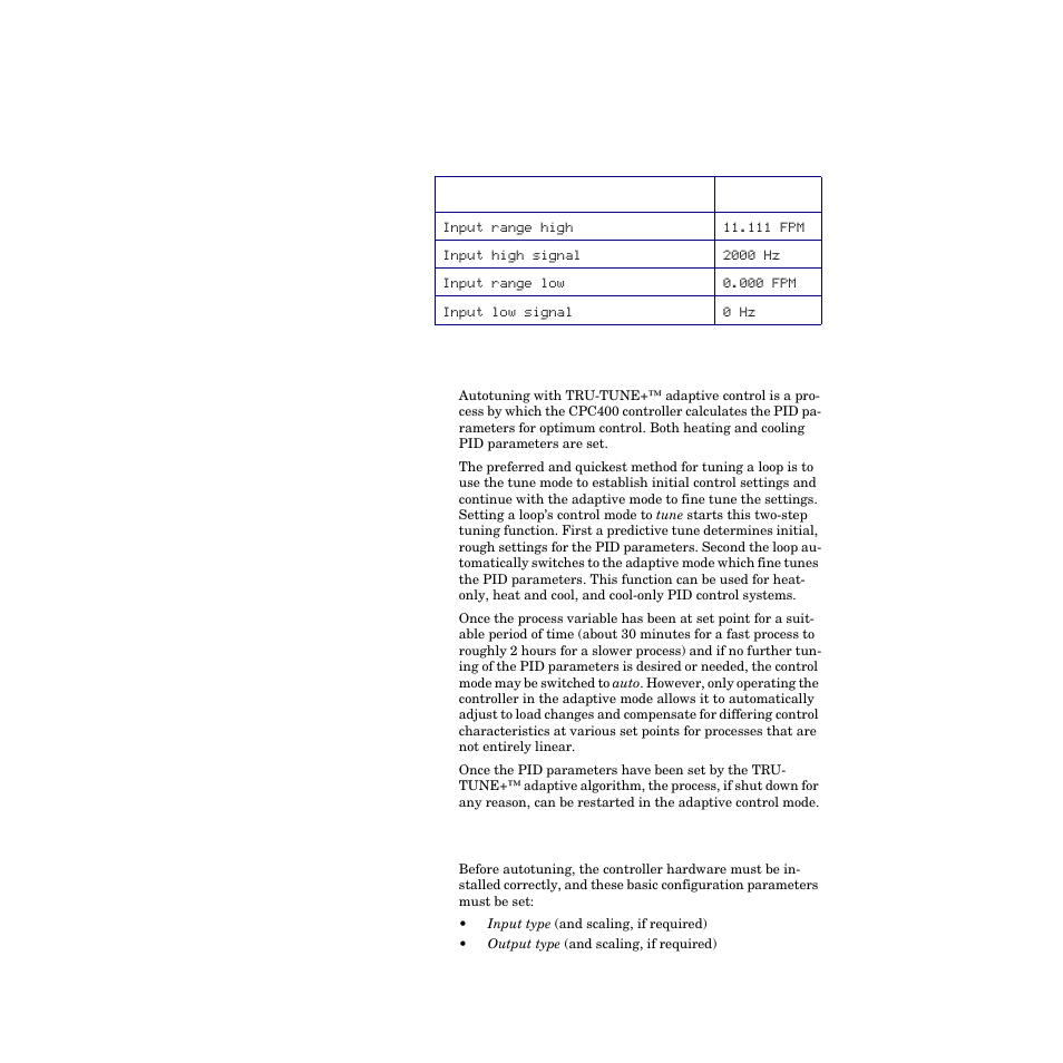 Autotuning, Before tuning, Autotuning 62 | Table 3.8—scaling values 62, Auto | Watlow CPC400 User Manual | Page 76 / 230