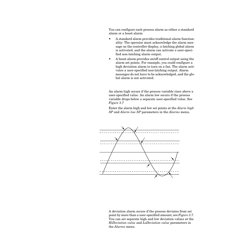 Alarm high. see, High deviation alarm. see, Low deviation alarm. see | Watlow CPC400 User Manual | Page 80 / 230