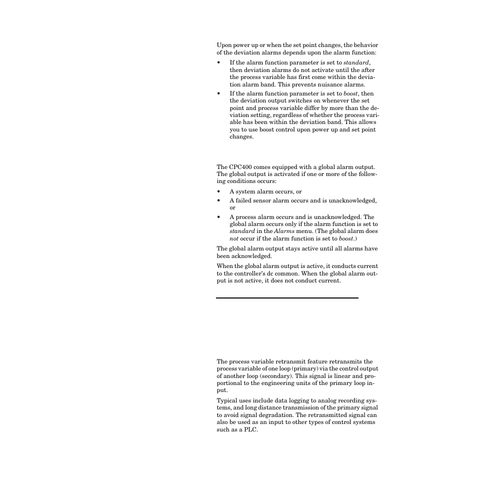 Global alarm, Setting up process variable retransmit, Setting up process variable retransmit 67 | Watlow CPC400 User Manual | Page 81 / 230