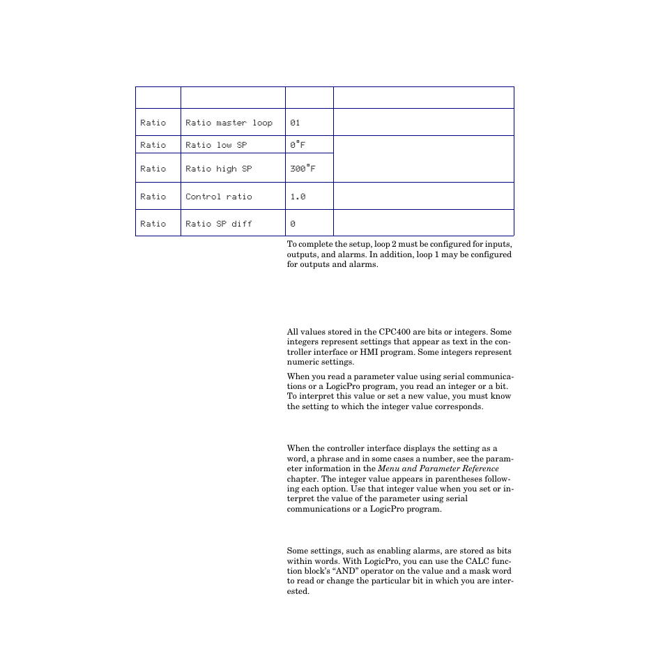 Non-numeric settings, Bit-wise values | Watlow CPC400 User Manual | Page 92 / 230