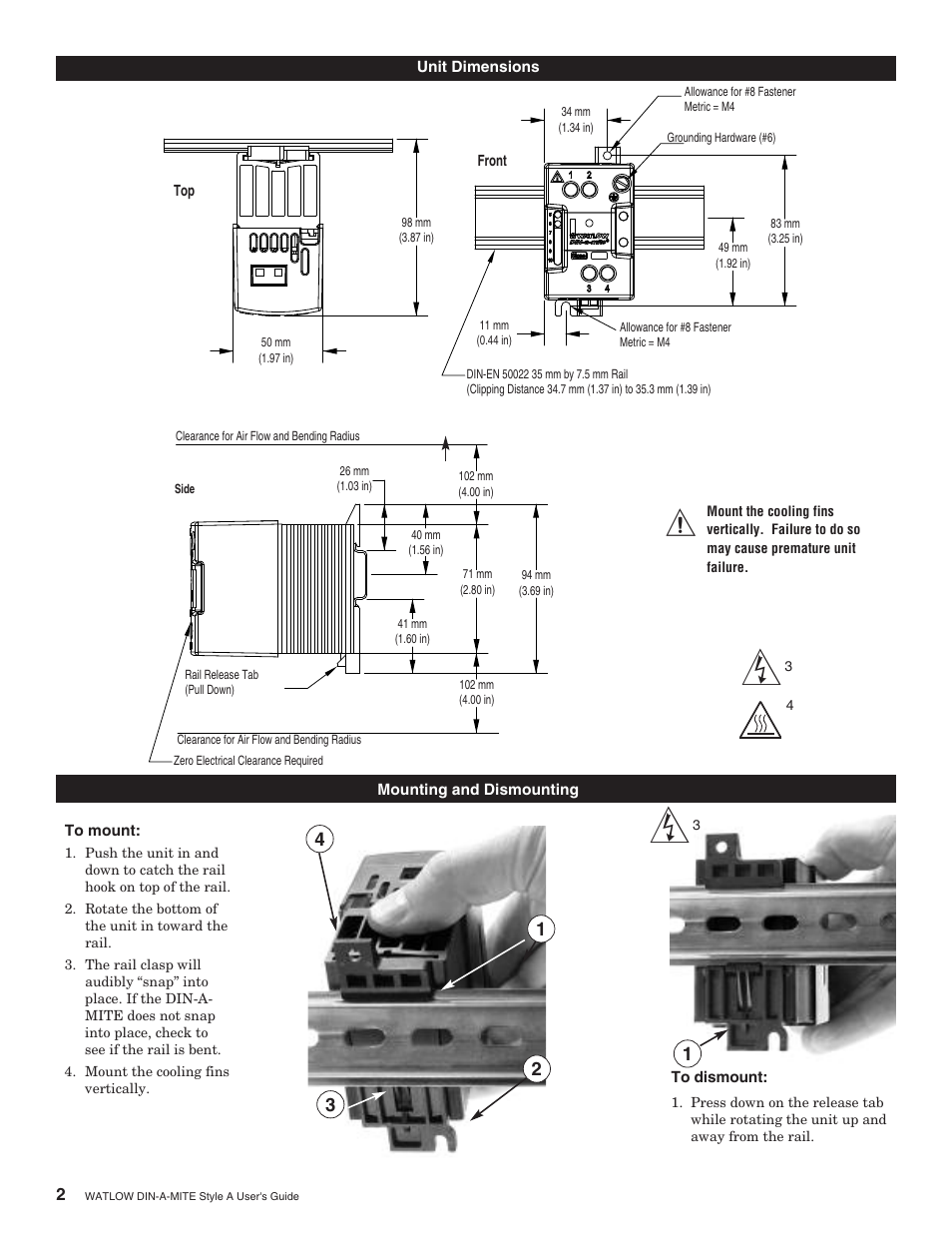 Watlow DIN-A-MITE Style A User Manual | Page 2 / 9