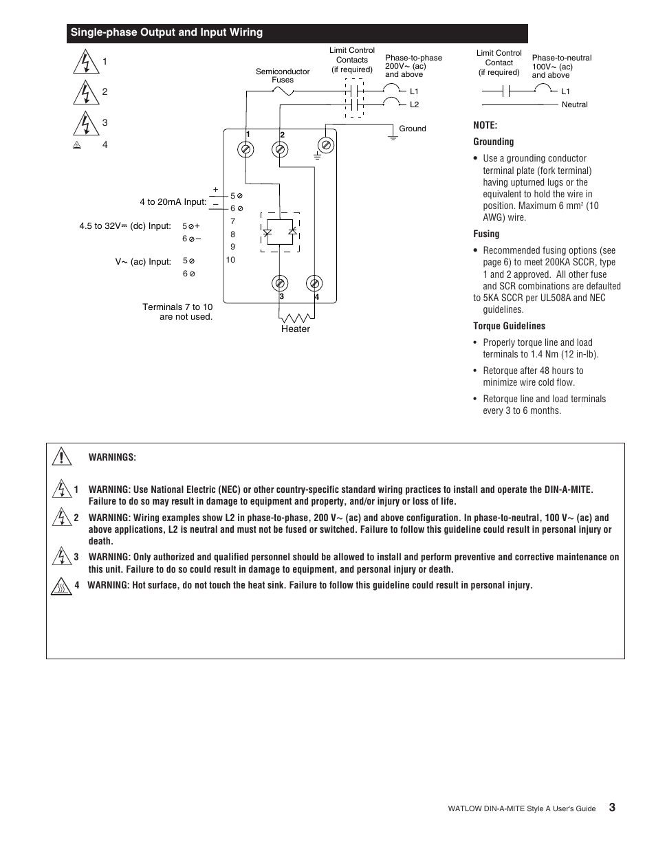Watlow DIN-A-MITE Style A User Manual | Page 3 / 9