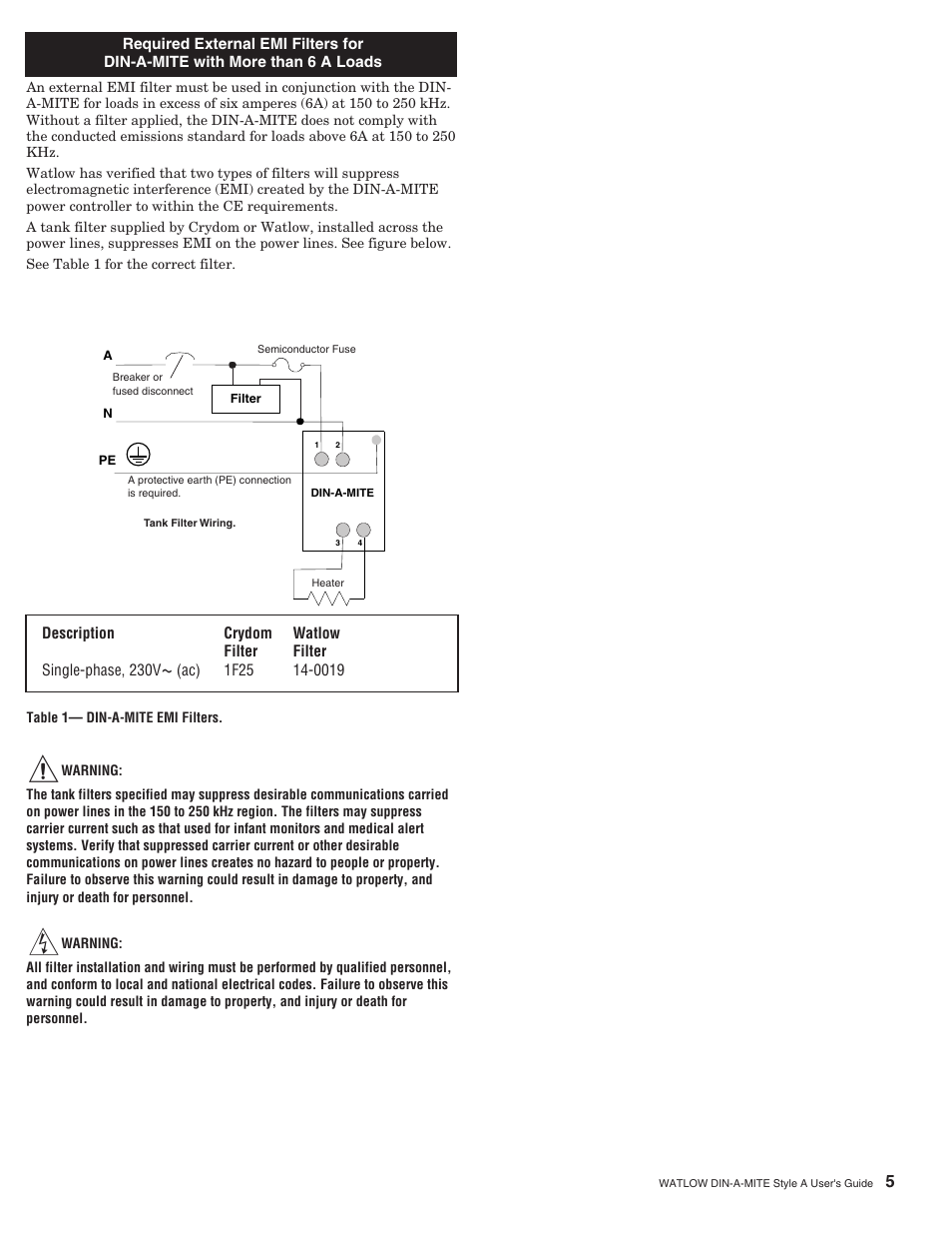 Watlow DIN-A-MITE Style A User Manual | Page 5 / 9