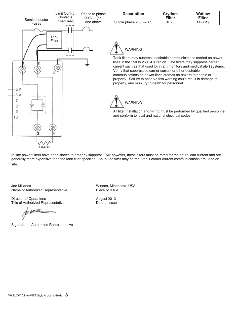 Watlow DIN-A-MITE Style A User Manual | Page 8 / 9