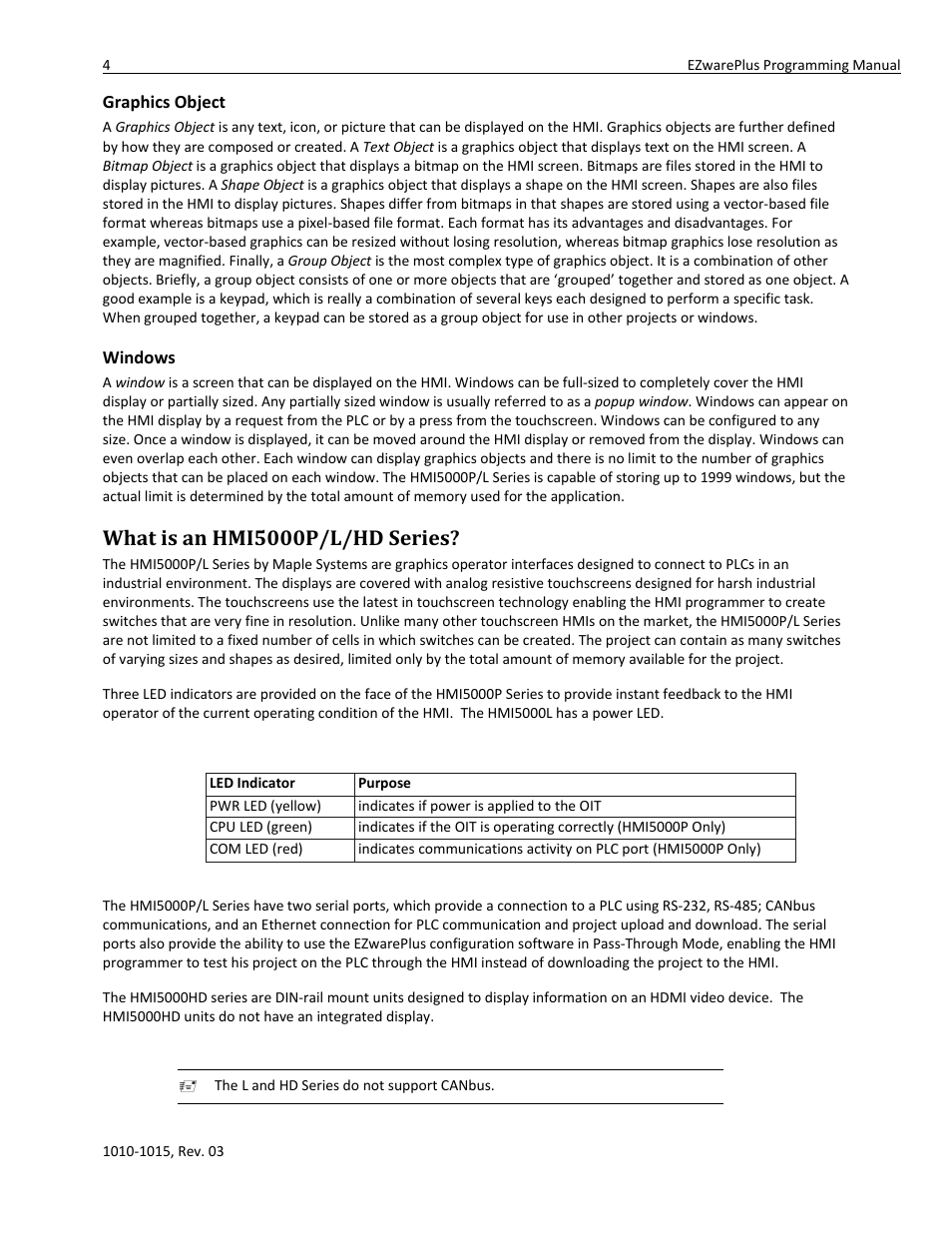 What is an hmi5000p/l/hd series, Graphics object, Windows | Watlow EZwarePlus Programming User Manual | Page 12 / 264