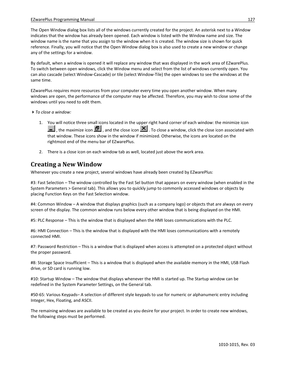 Creating a new window | Watlow EZwarePlus Programming User Manual | Page 135 / 264