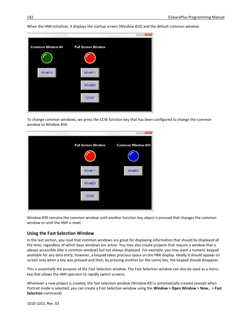 Using the fast selection window | Watlow EZwarePlus Programming User Manual | Page 150 / 264