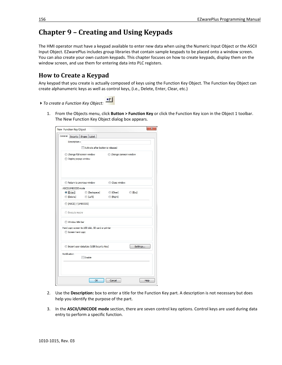 Chapter 9 – creating and using keypads, How to create a keypad | Watlow EZwarePlus Programming User Manual | Page 164 / 264