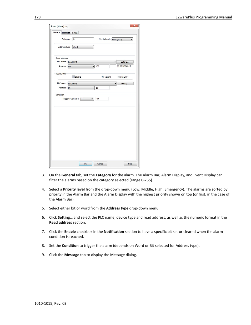Watlow EZwarePlus Programming User Manual | Page 186 / 264