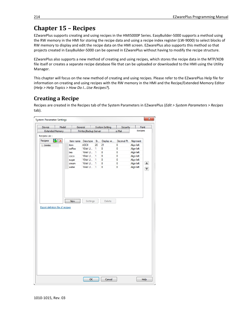 Chapter 15 – recipes, Creating a recipe | Watlow EZwarePlus Programming User Manual | Page 222 / 264