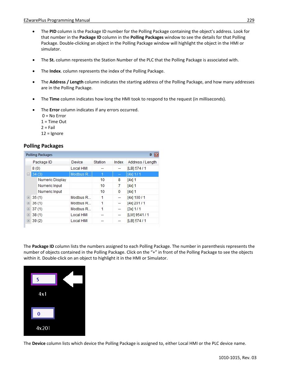 Polling packages | Watlow EZwarePlus Programming User Manual | Page 237 / 264
