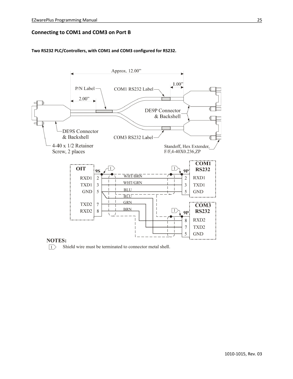 Connecting to com1 and com3 on port b | Watlow EZwarePlus Programming User Manual | Page 33 / 264