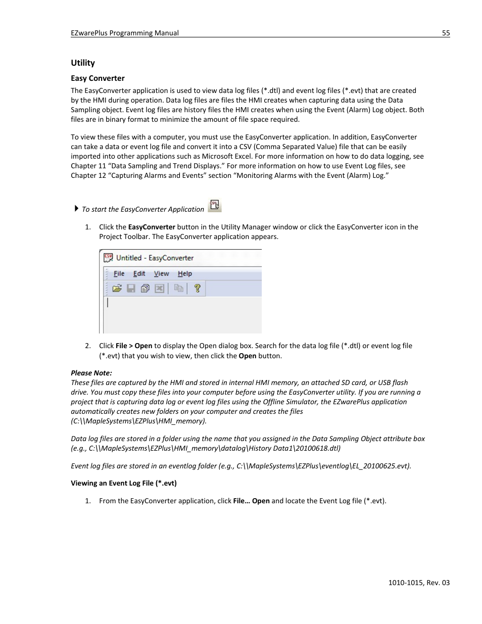 Utility, Easy converter | Watlow EZwarePlus Programming User Manual | Page 63 / 264