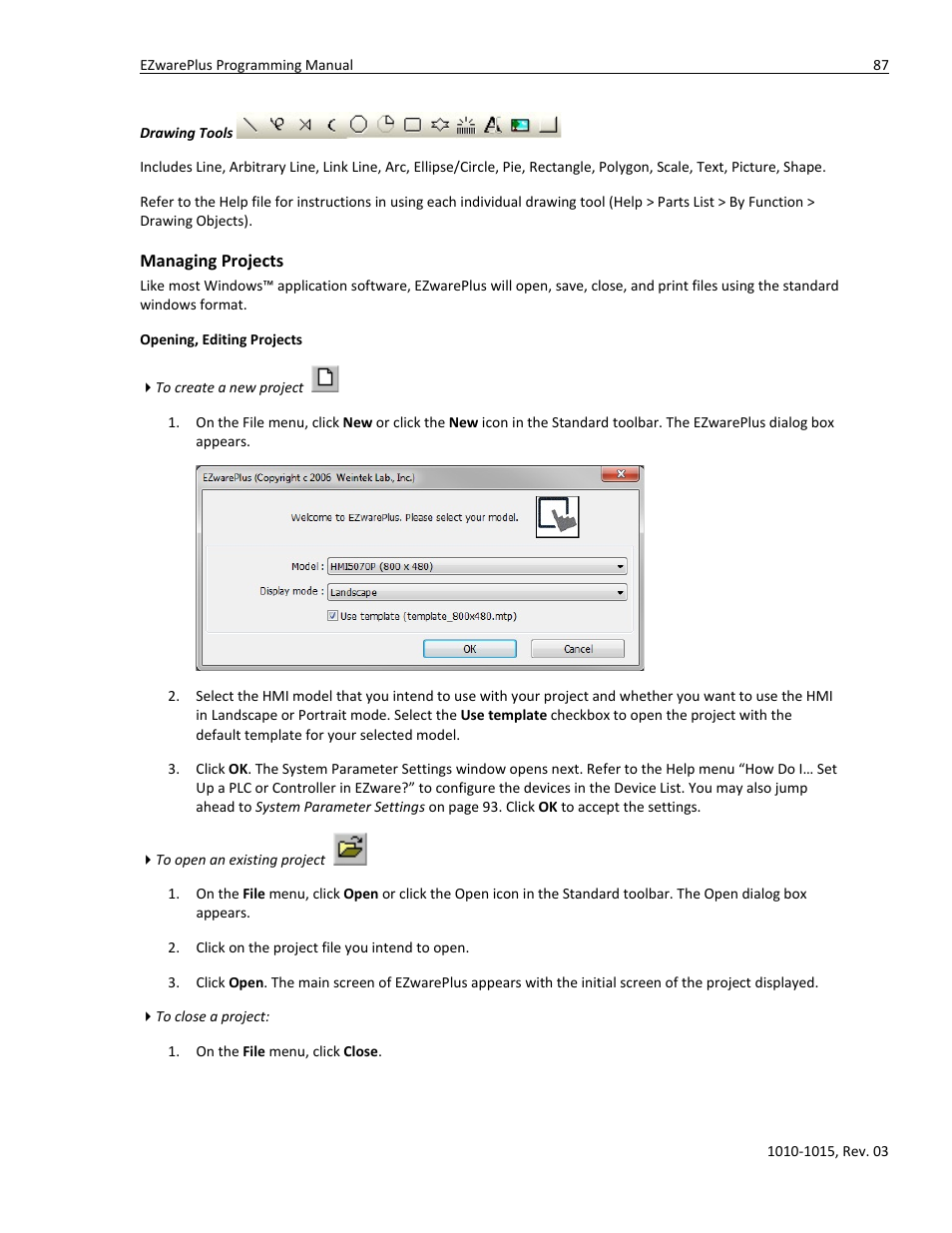 Managing projects | Watlow EZwarePlus Programming User Manual | Page 95 / 264