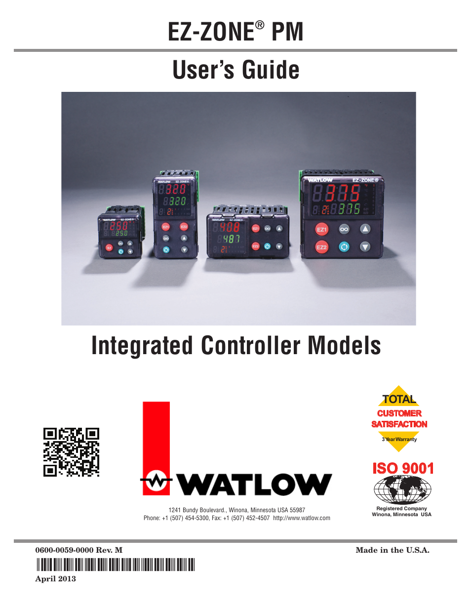 Watlow EZ-ZONE PM Integrated Controller User Manual | 181 pages