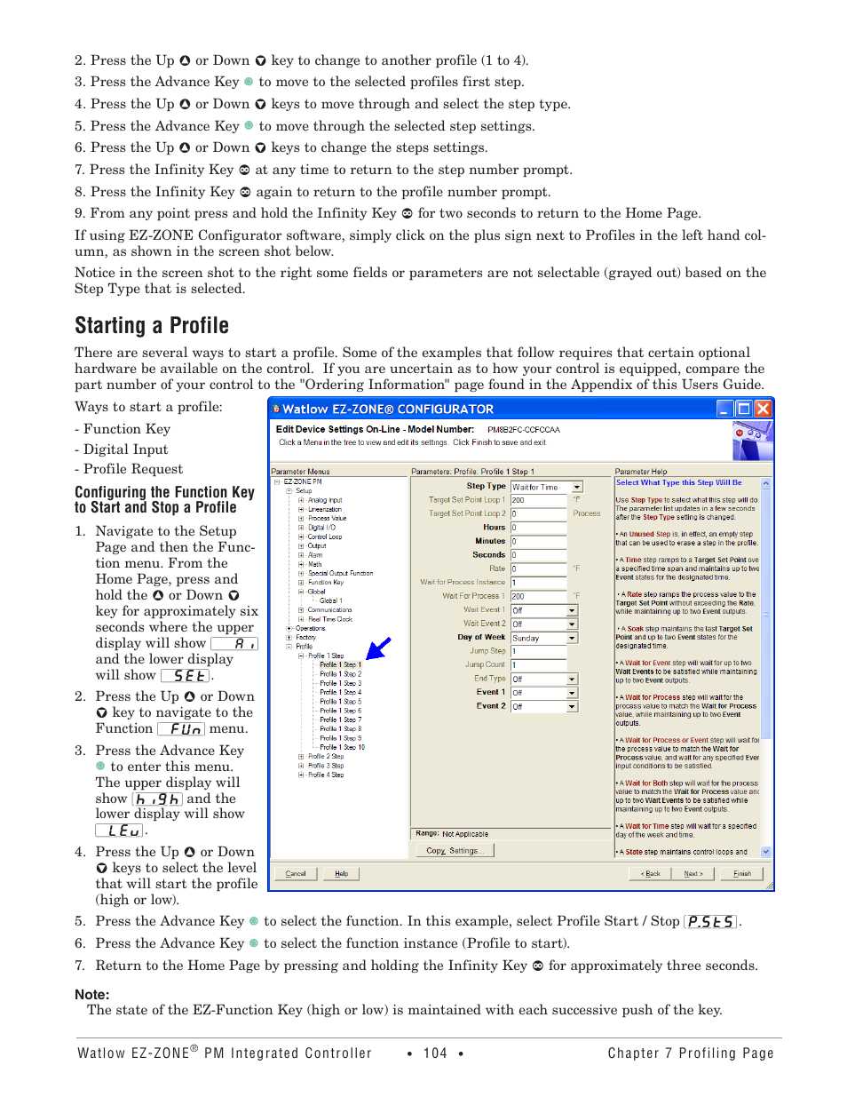 Starting a profile | Watlow EZ-ZONE PM Integrated Controller User Manual | Page 107 / 181