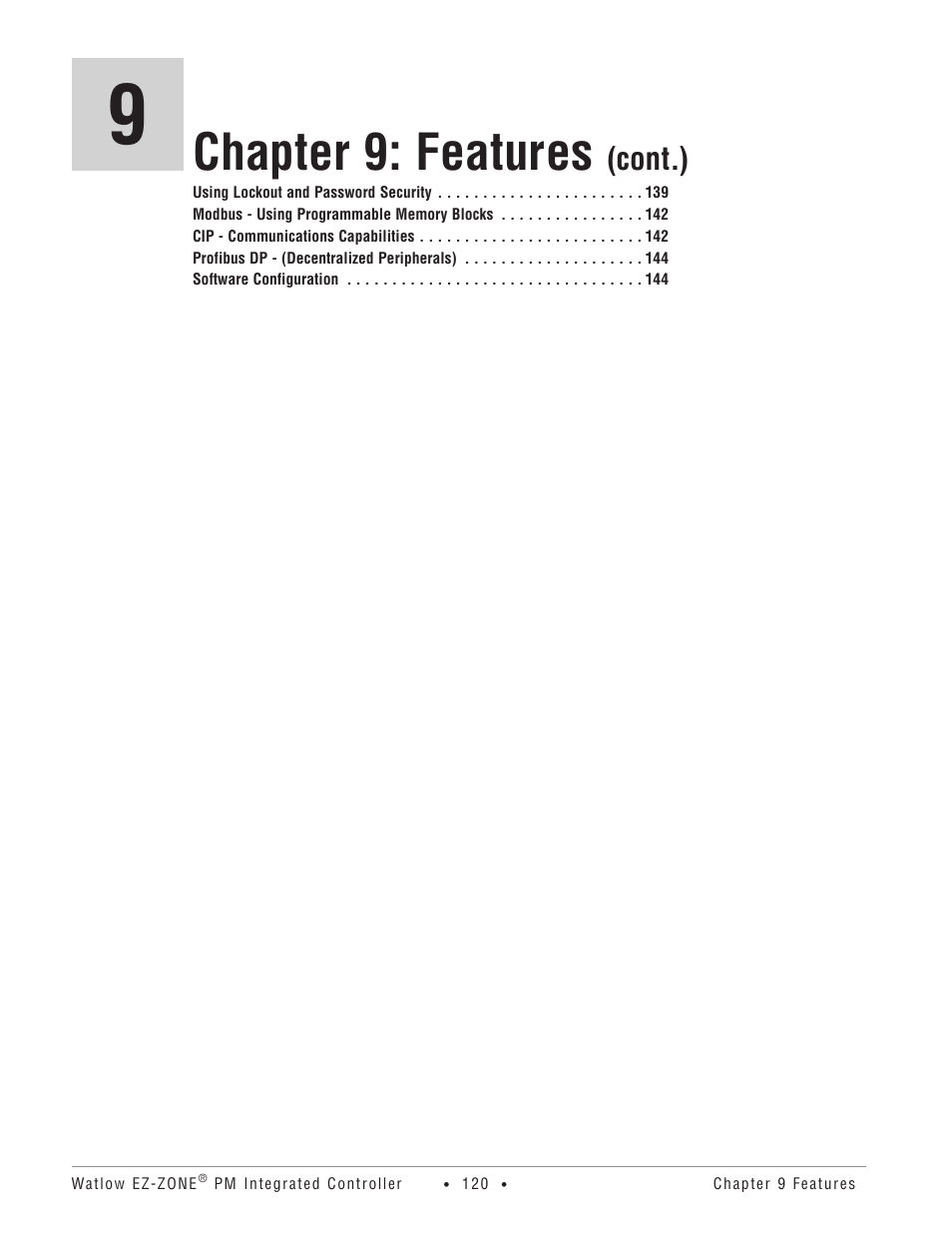 Chapter 9: features, Cont .) | Watlow EZ-ZONE PM Integrated Controller User Manual | Page 123 / 181