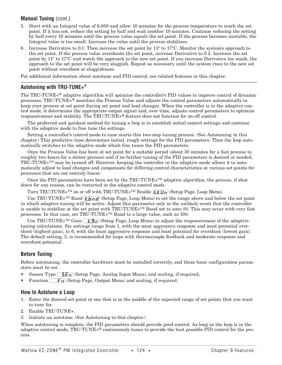Autotuning with tru-tune | Watlow EZ-ZONE PM Integrated Controller User Manual | Page 127 / 181