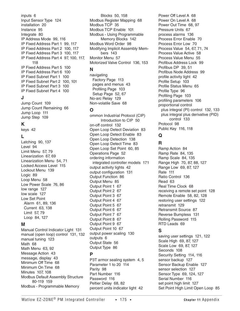 Watlow EZ-ZONE PM Integrated Controller User Manual | Page 178 / 181