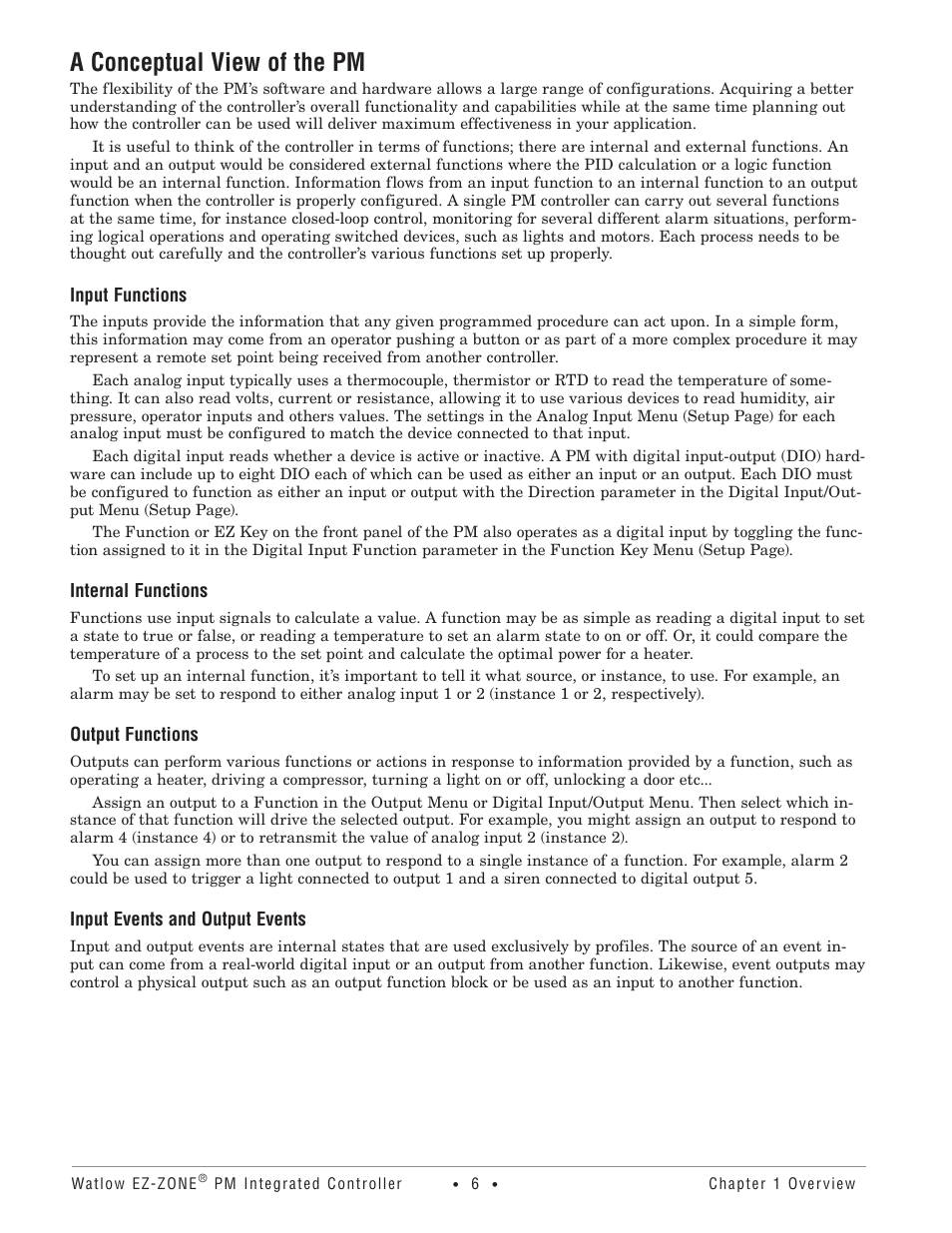 A conceptual view of the pm | Watlow EZ-ZONE PM Integrated Controller User Manual | Page 9 / 181