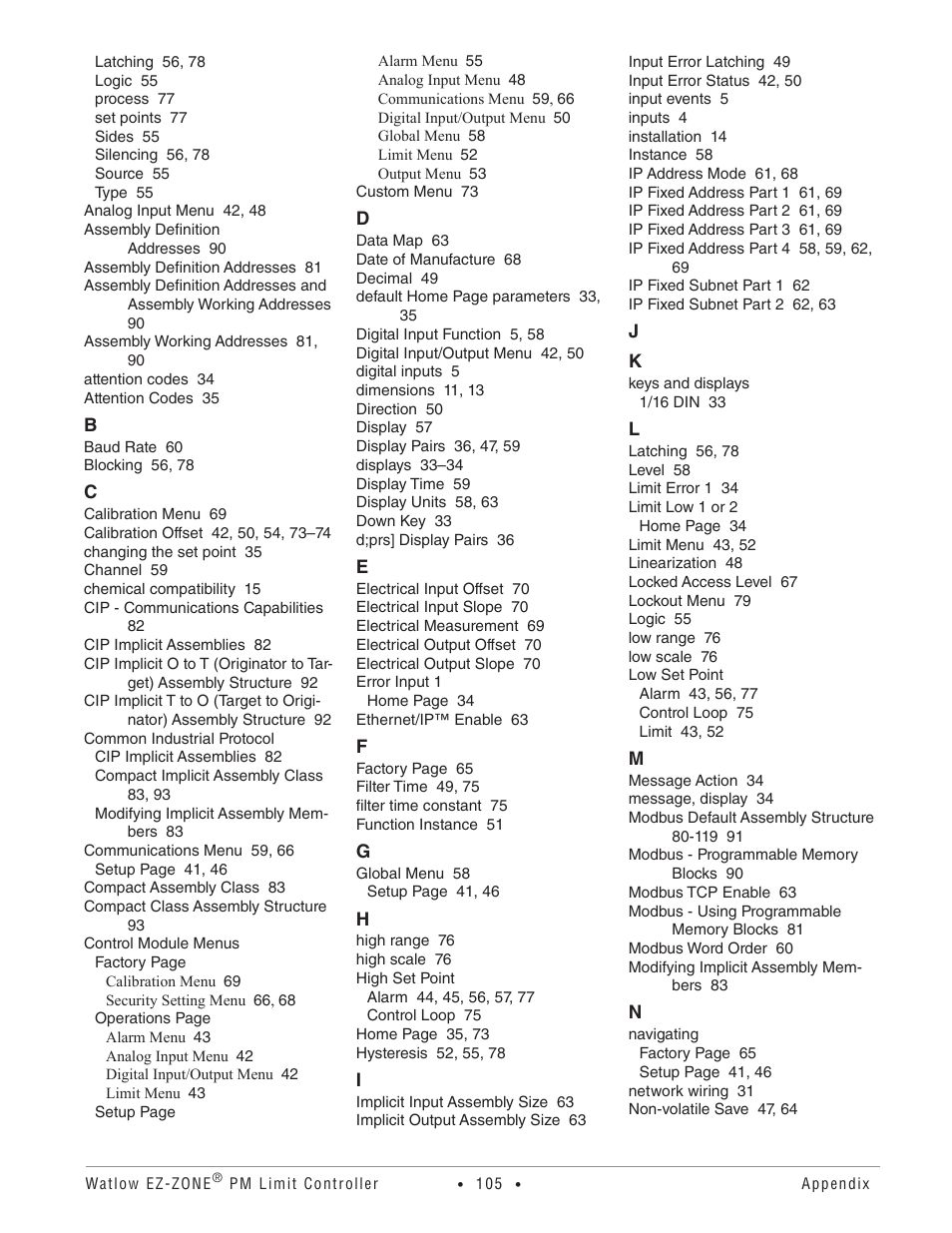 Watlow EZ-ZONE PM User Manual | Page 108 / 111