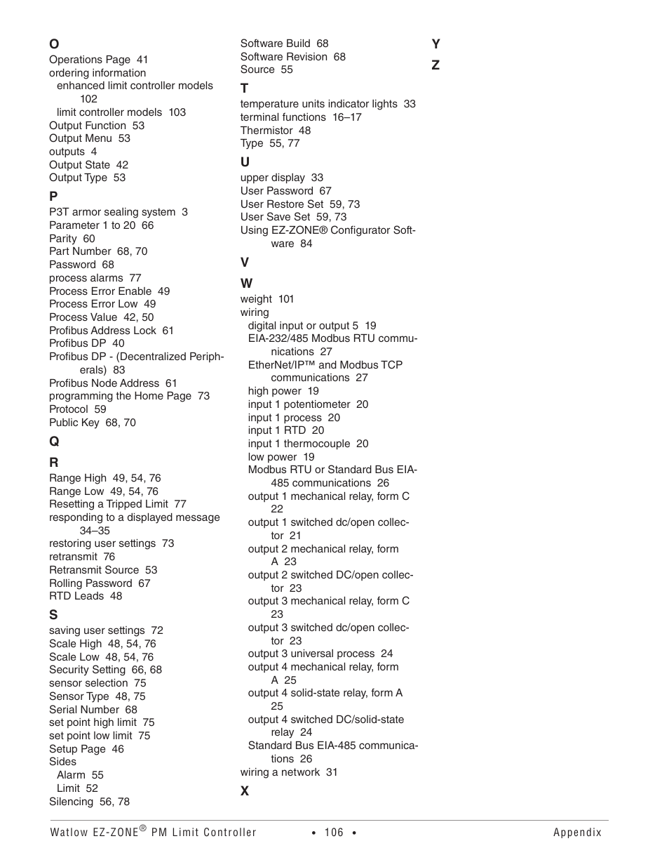 Watlow EZ-ZONE PM User Manual | Page 109 / 111