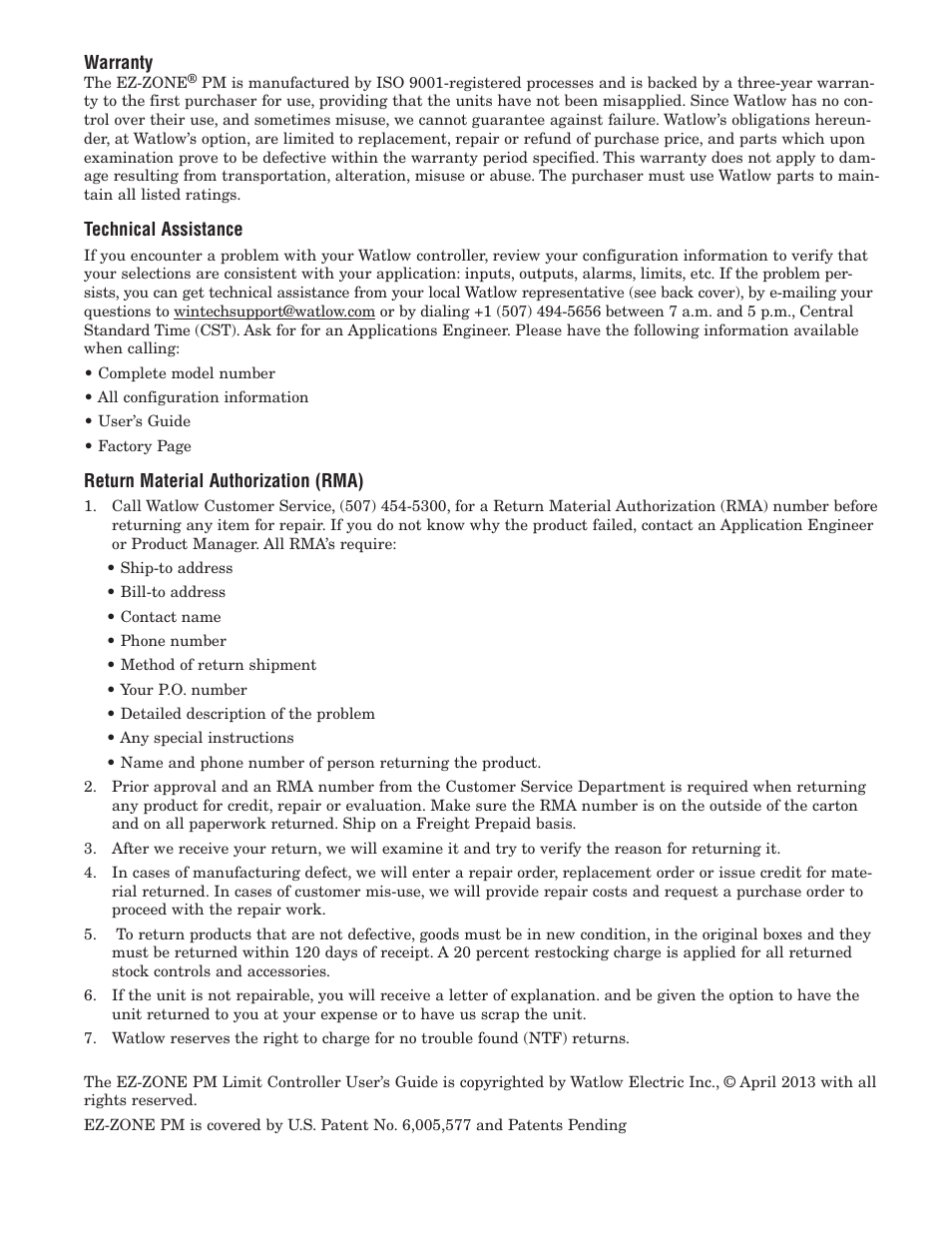 Watlow EZ-ZONE PM User Manual | Page 3 / 111