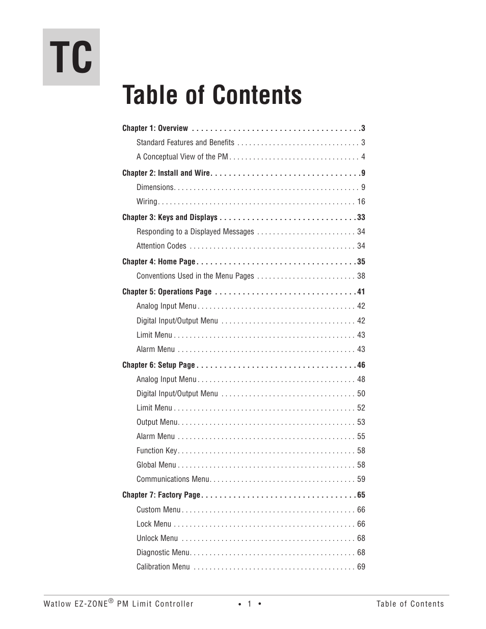 Watlow EZ-ZONE PM User Manual | Page 4 / 111