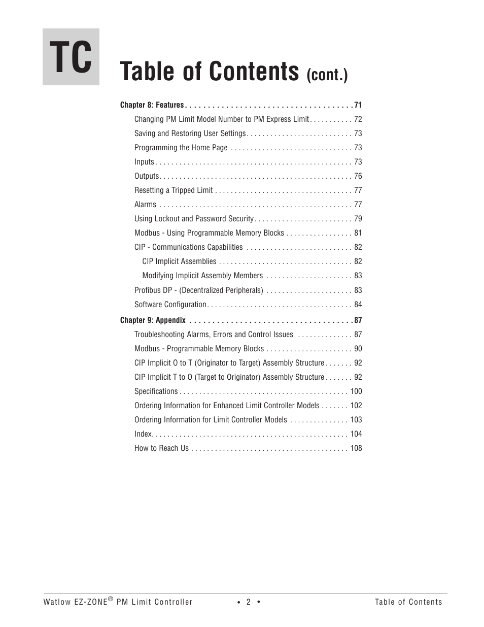 Watlow EZ-ZONE PM User Manual | Page 5 / 111