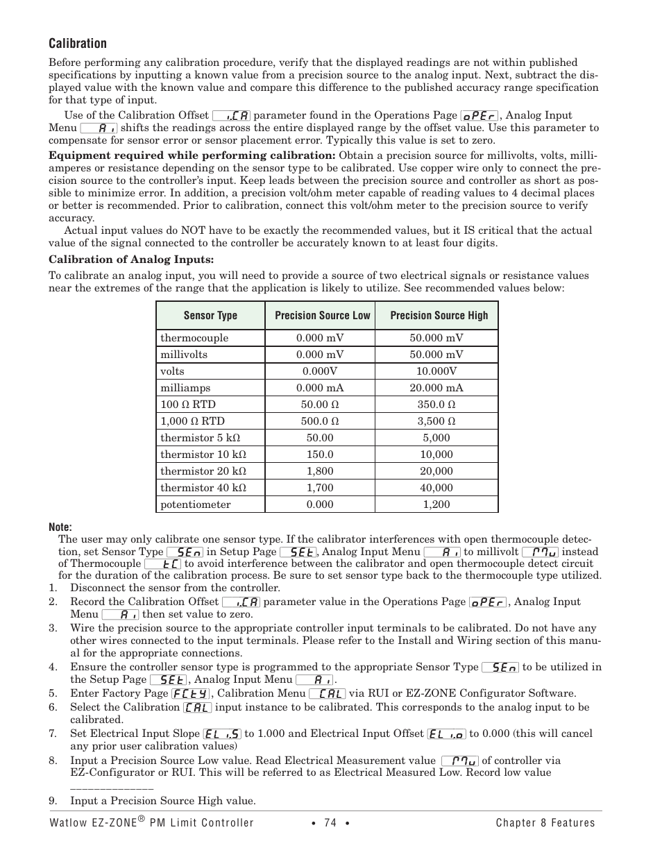 Calibration | Watlow EZ-ZONE PM User Manual | Page 77 / 111