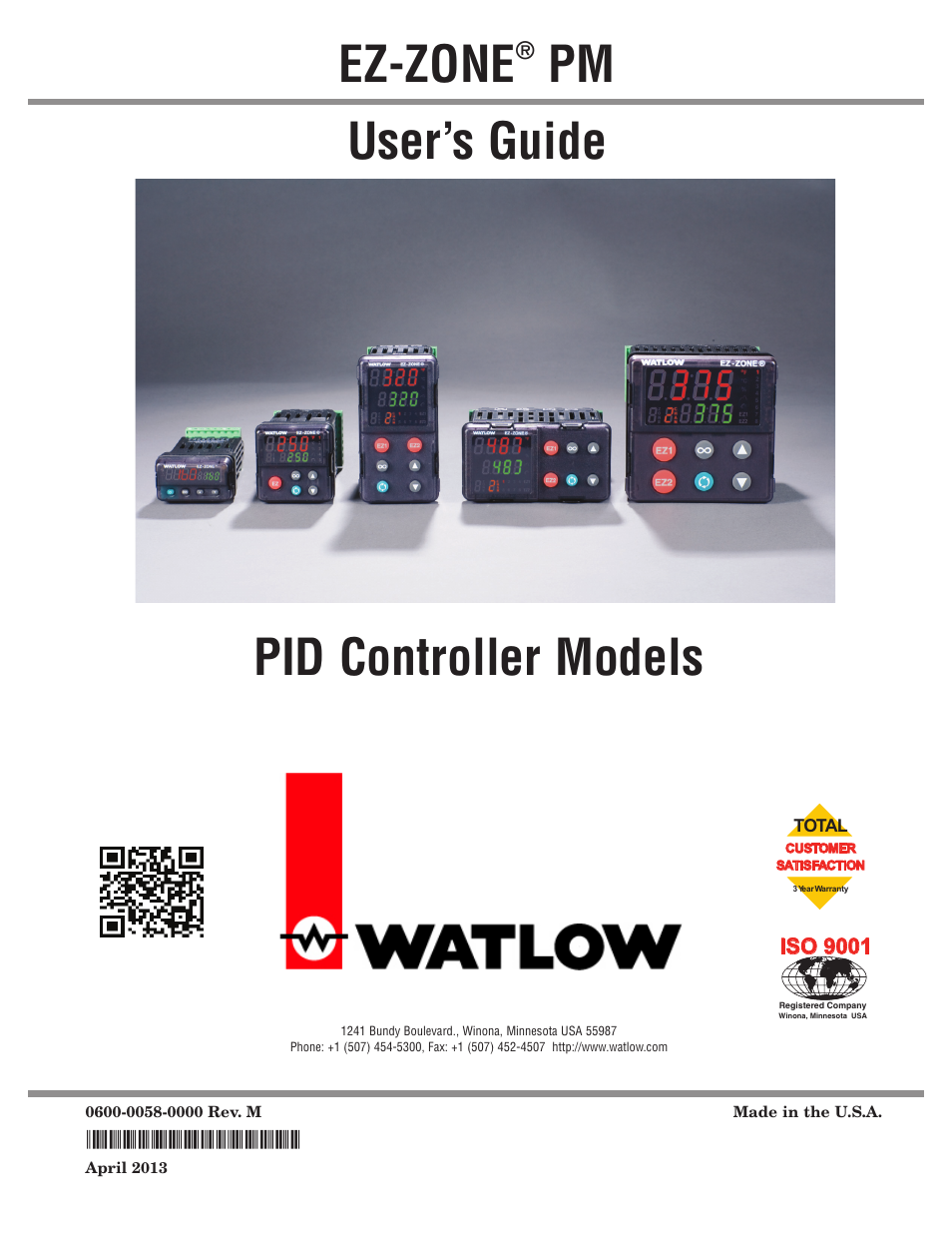 Watlow EZ-ZONE PM PID User Manual | 125 pages