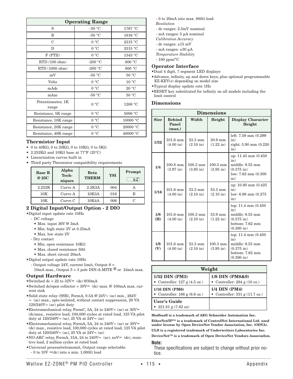Watlow EZ-ZONE PM PID User Manual | Page 118 / 125