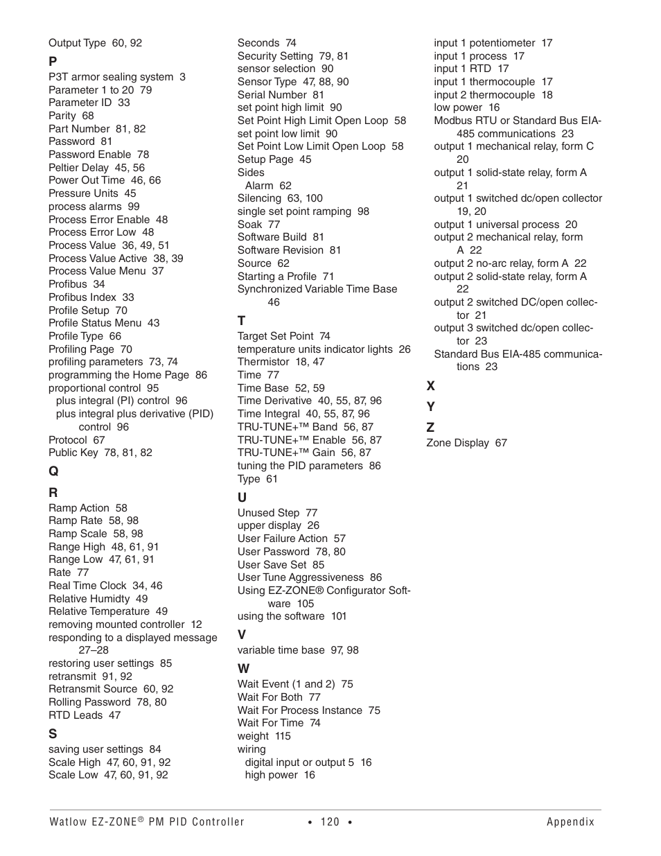 Watlow EZ-ZONE PM PID User Manual | Page 123 / 125