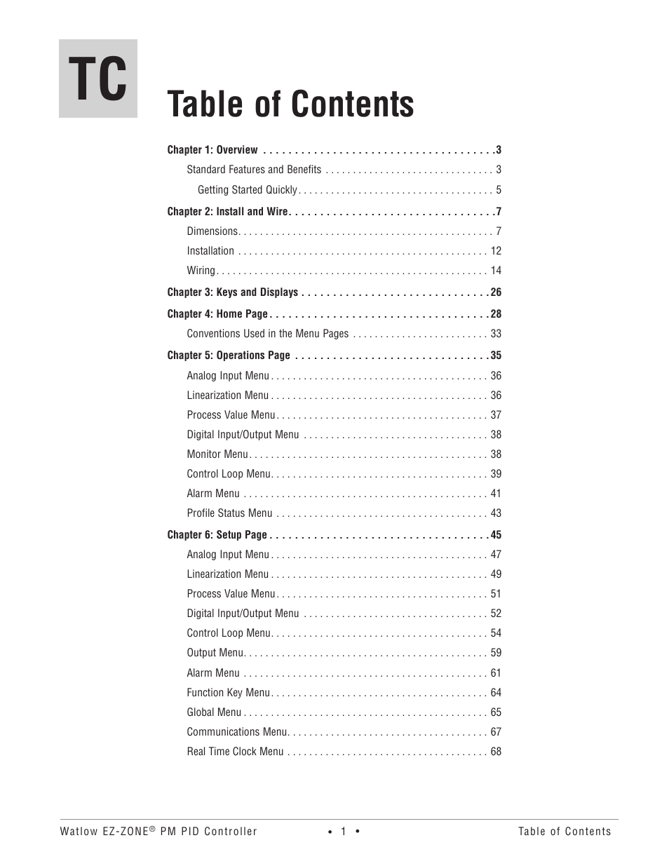 Watlow EZ-ZONE PM PID User Manual | Page 4 / 125