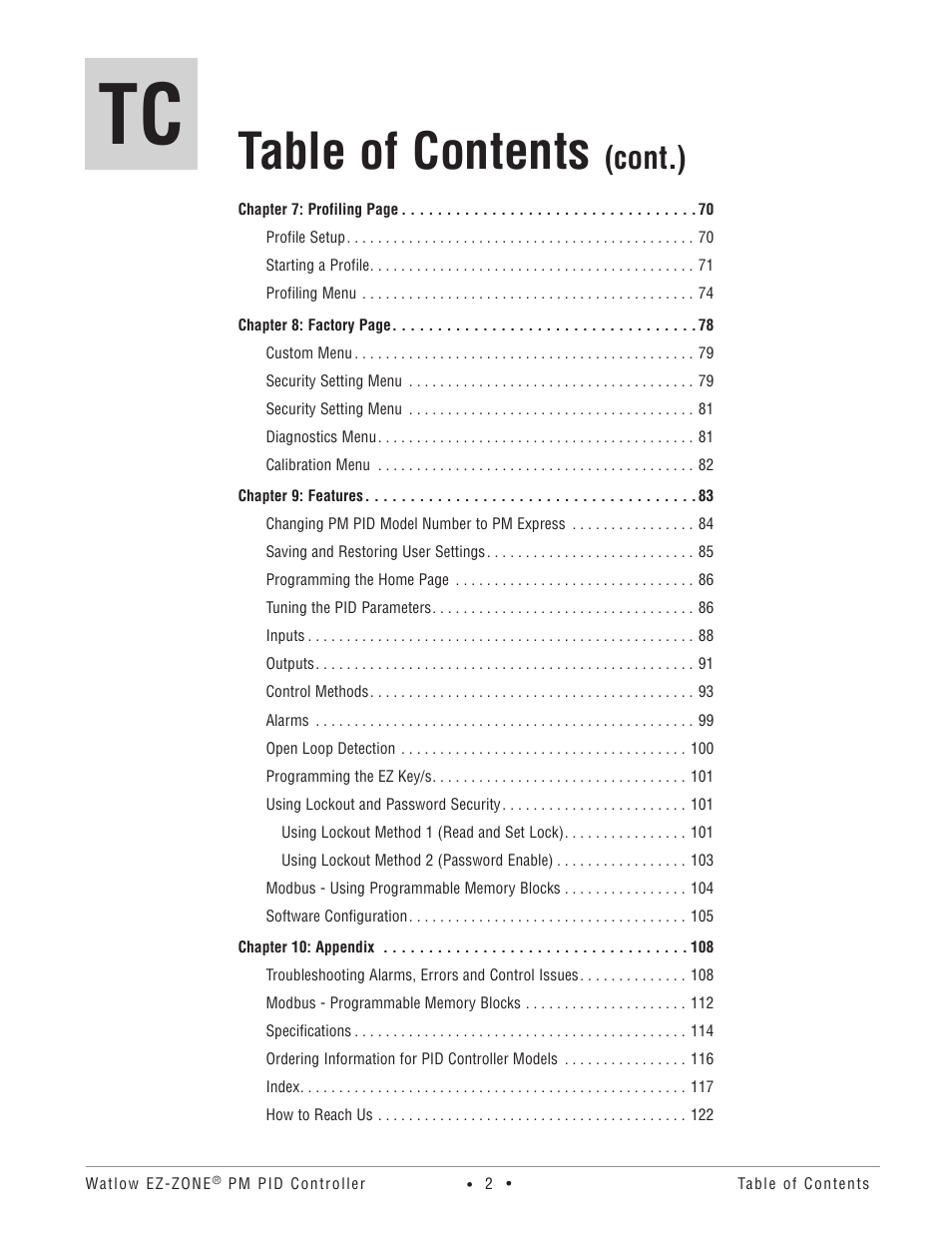 Watlow EZ-ZONE PM PID User Manual | Page 5 / 125