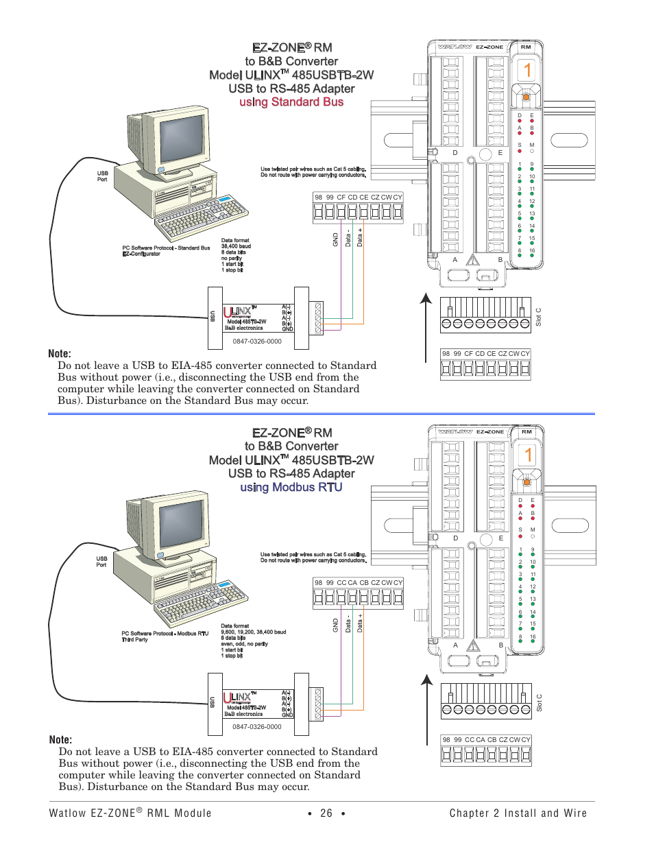 Ez-zone, Watlow ez-zone, Rml module | Chapter 2 install and wire, Linx | Watlow EZ-ZONE RM Limit Module Rev C User Manual | Page 29 / 127