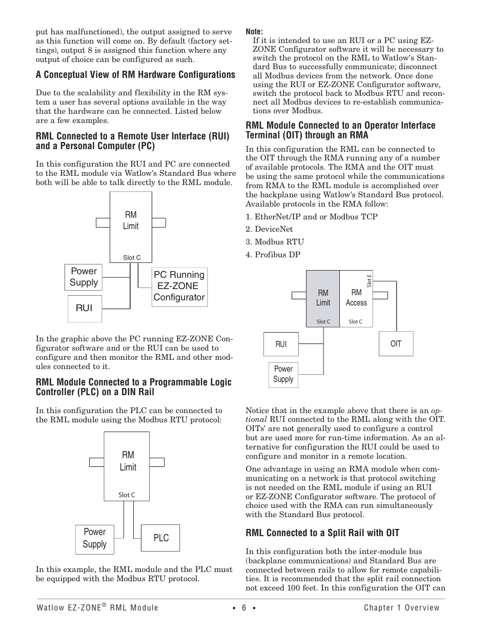 Rm limit plc power supply | Watlow EZ-ZONE RM Limit Module Rev C User Manual | Page 9 / 127