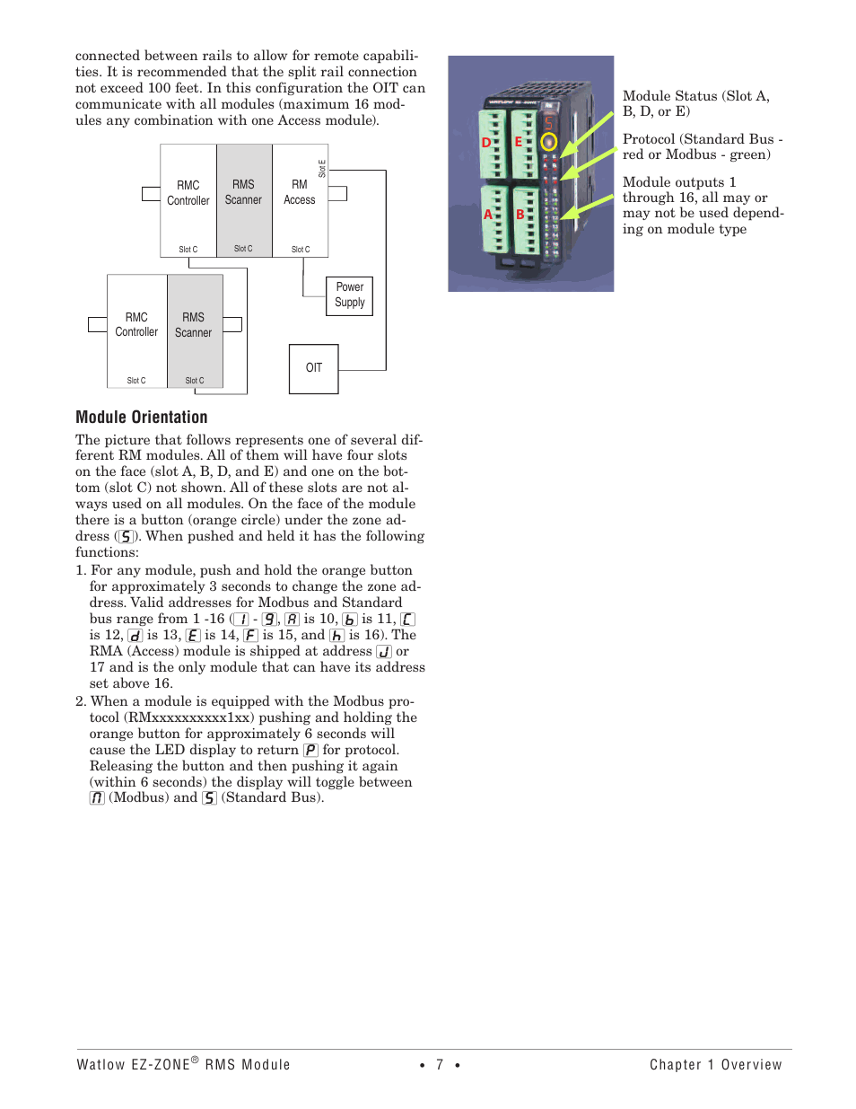 Module orientation | Watlow EZ-ZONE RM-Scanner-Modul User Manual | Page 10 / 140