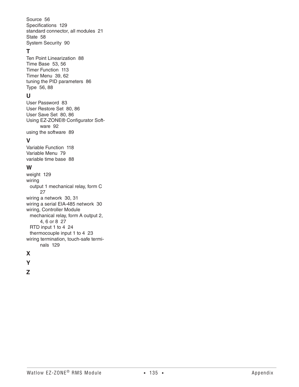 Watlow EZ-ZONE RM-Scanner-Modul User Manual | Page 138 / 140