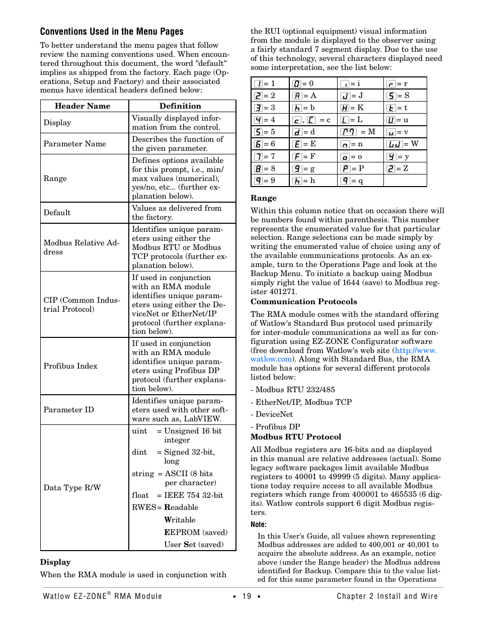 Watlow EZ-ZONE RMA Modul User Manual | Page 22 / 79