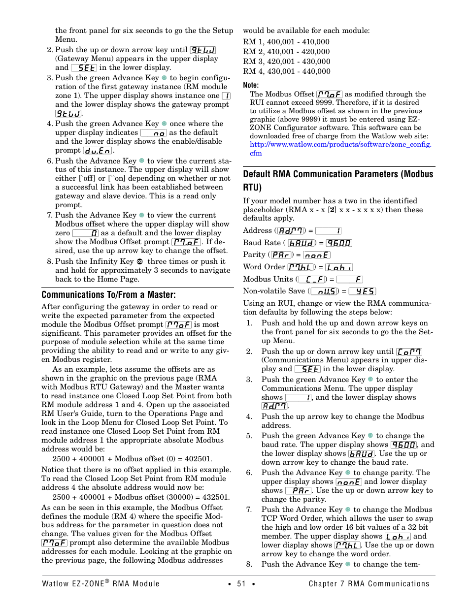 Watlow EZ-ZONE RMA Modul User Manual | Page 54 / 79