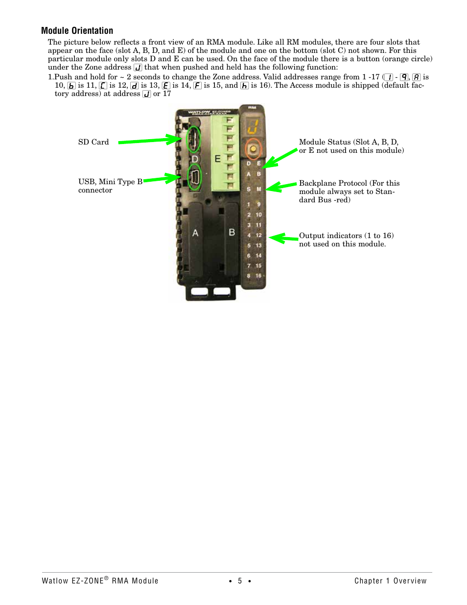 Watlow EZ-ZONE RMA Modul User Manual | Page 8 / 79